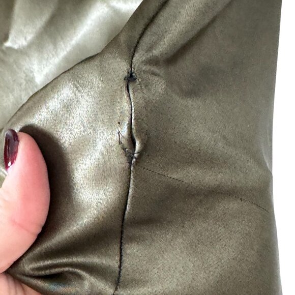 All Saints Hadley Slip Dress Metallic Gold Size 2 READ Column Midi Party - Picture 5 of 13